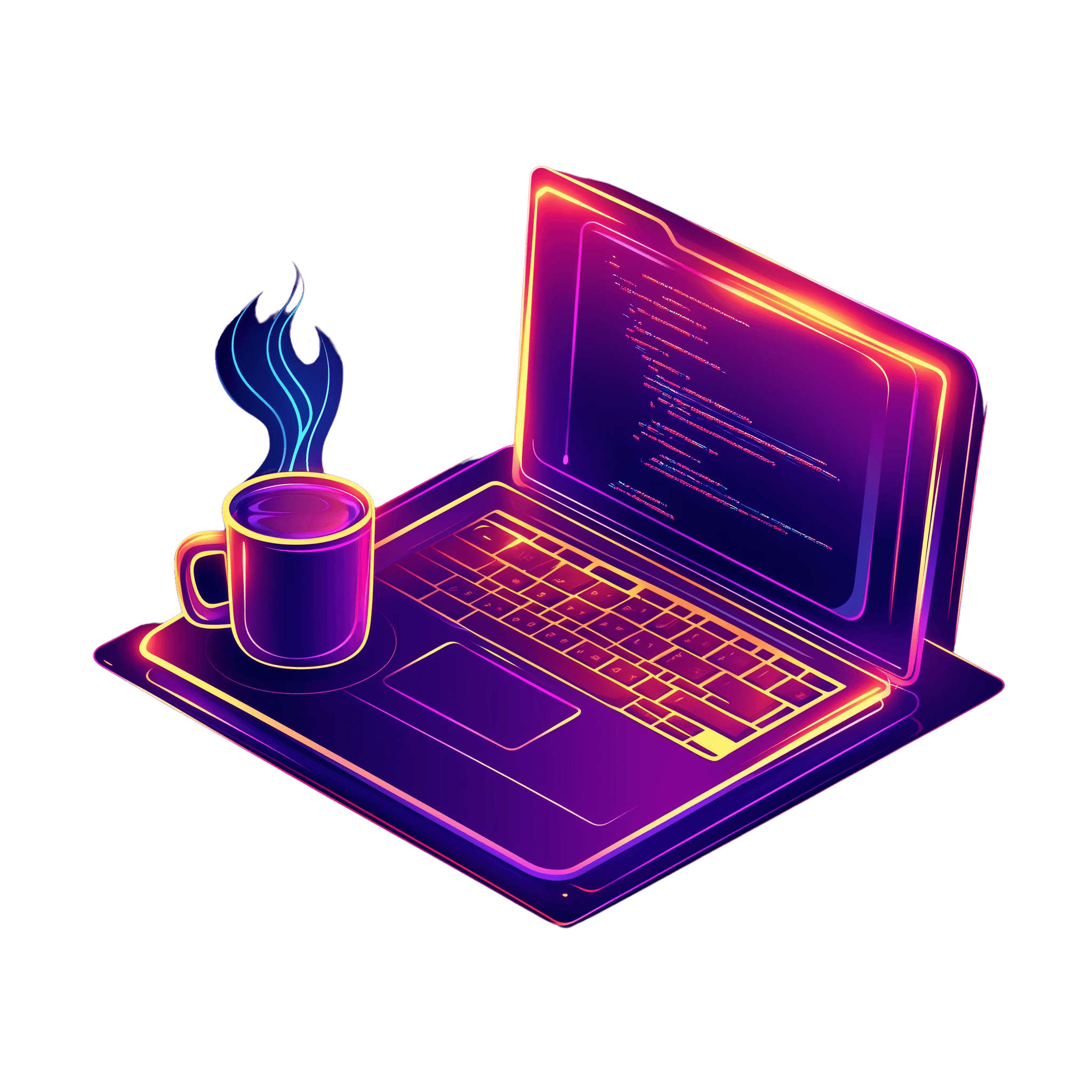 Laptop with Coffee